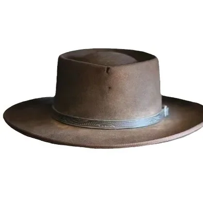 Wool, cowboy hat, bow, men\'s jazz top hat, hot autumn and winter hats in Europe and America