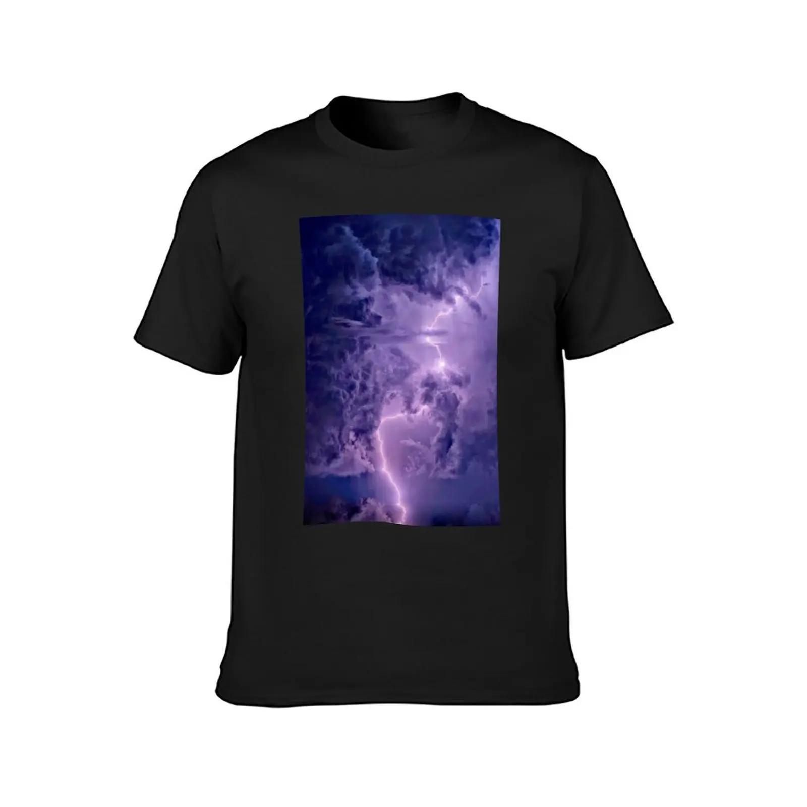 Lightning in Purple Sky | Thunderbolt power T-Shirt boys animal print heavyweights oversizeds mens clothes