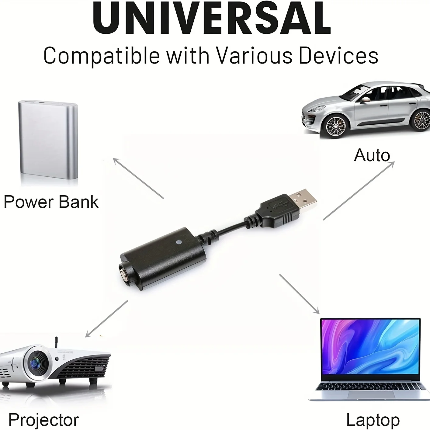 Imagem -06 - Plus v2 Cabo Inteligente Carregador de Rosca Usb Proteção Inteligente contra Sobrecarga Adaptador Usb com Indicador Led Pcs pf