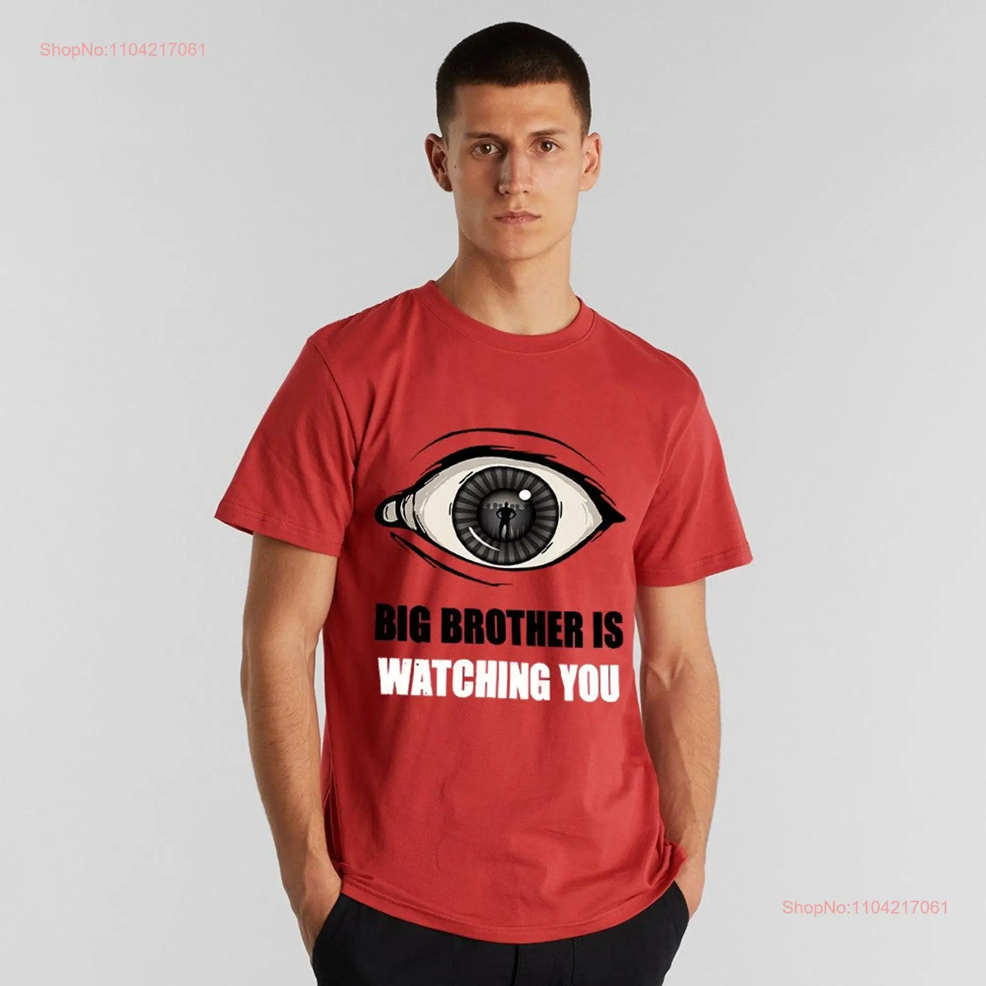 Big Brother Is Watching You 1984 T Shirt George Orwell Sizes RWL 652311 long or short sleeves