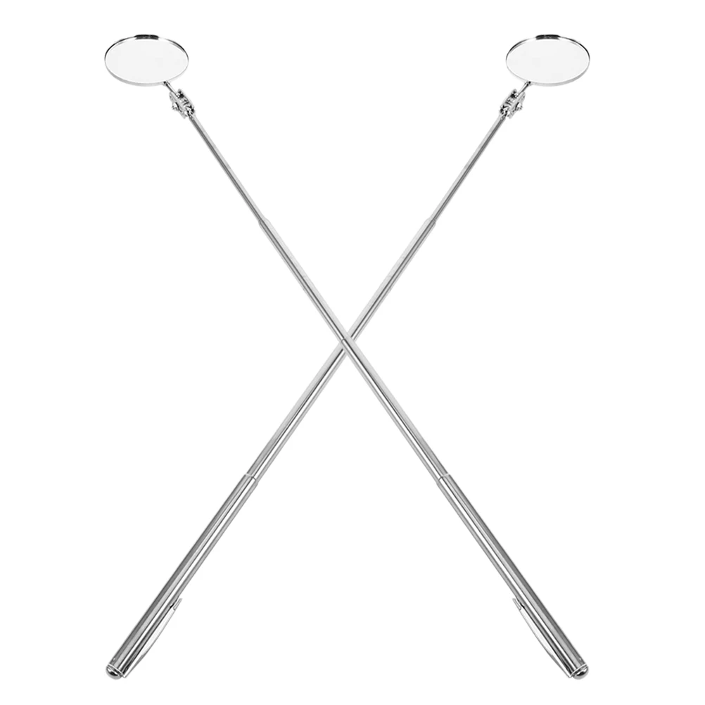 

2 pcs Automotive Inspection Mirror Telescoping Extendable Rotatable Mechanic Tool For Under Vehicle Chassis Pipe Check Durable