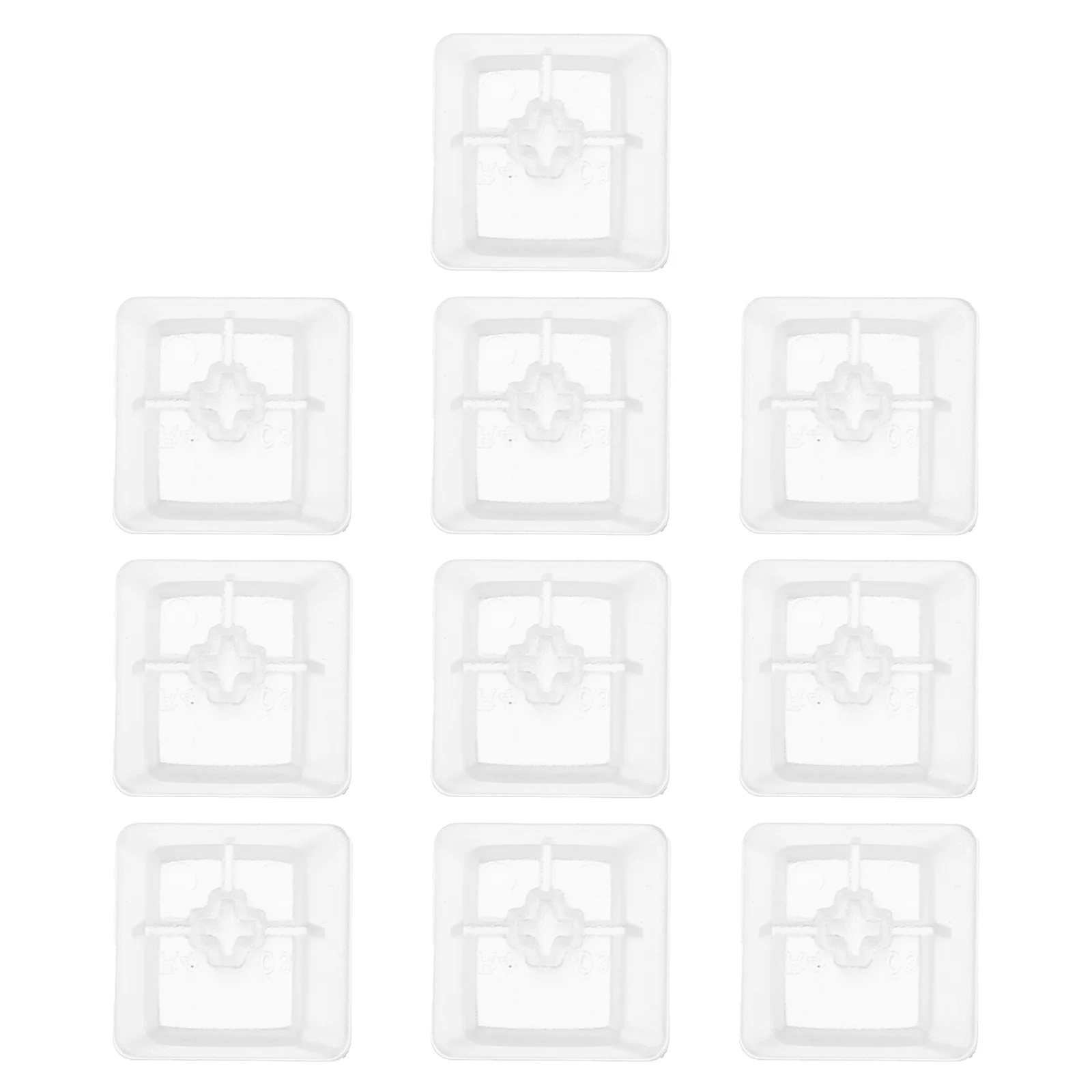 10pcs Transparent Keycap For Mechanical Lightweight Durable Smooth Touch Wear Resistant Compatible With Computer Keyboard Key