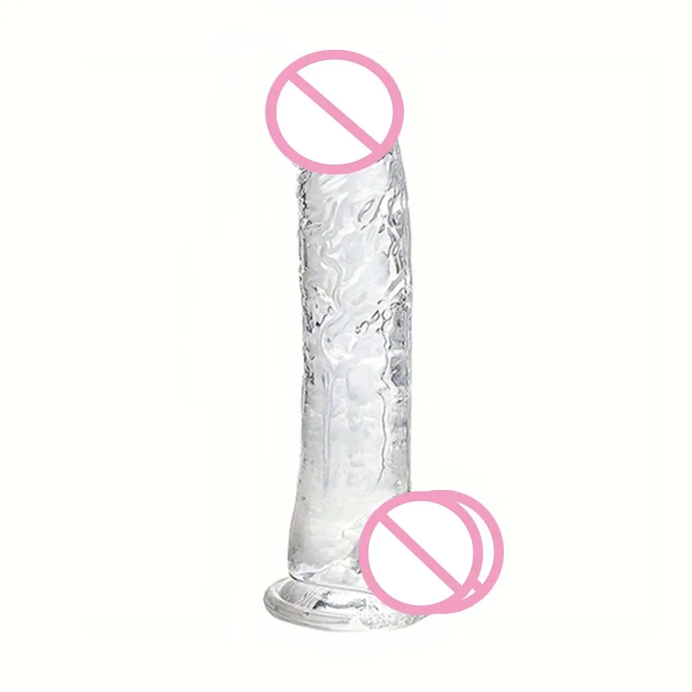 Jelly Dildo Realistic Fake Dick Penis Sucker Butt Plug Sex Toys 6 Sizes Transparent Soft Sex Toys for Woman Men Vagina Anal Gode