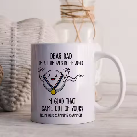 Dad thank you mug funny father&rsquo;s home coffee mug dady beer cup 11oz ceramic mug