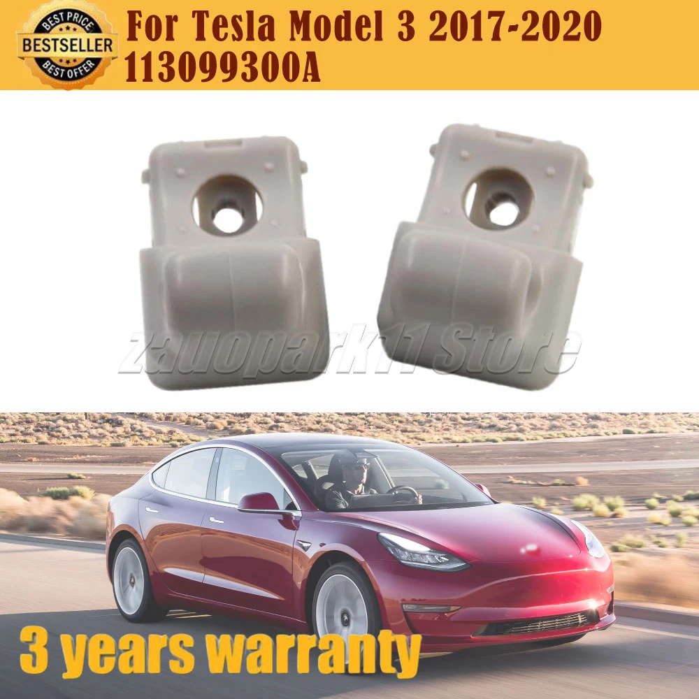 Confezione da 2 clip di fissaggio per visiera parasole Tesla Model 3 2017-2020 – Ganci di fissaggio anti-sonaglio 1130993 -00-A
