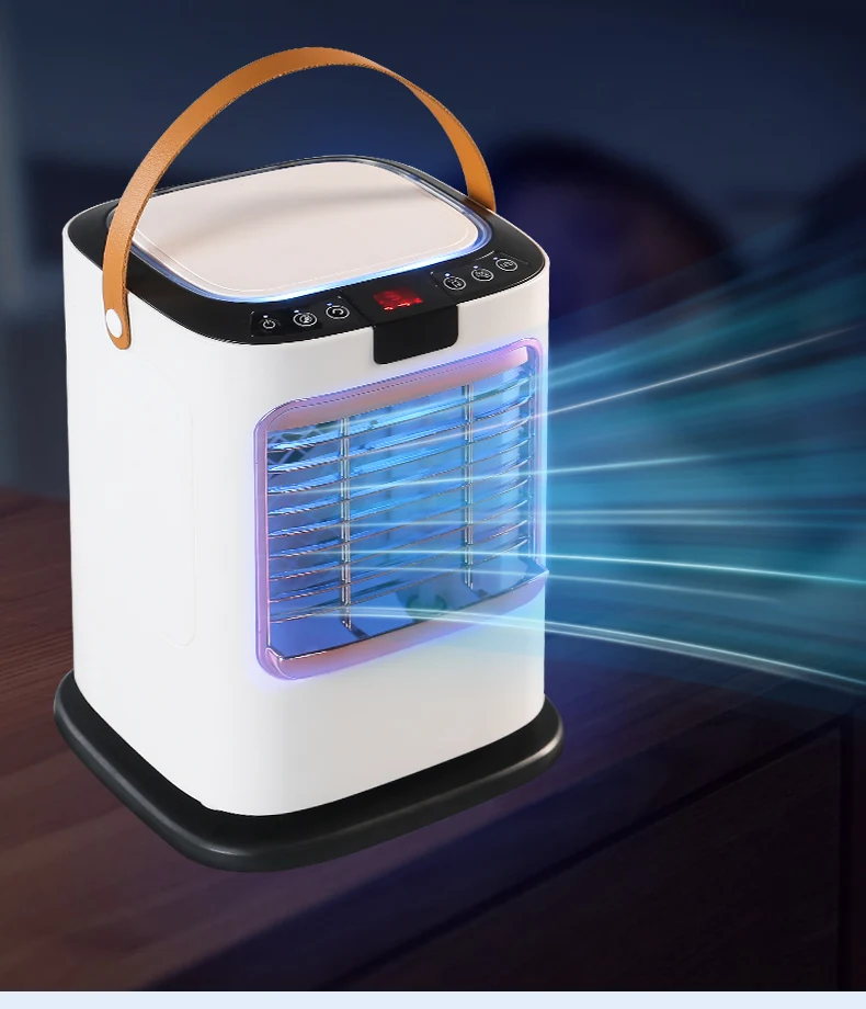 Humidification Refrigeration Small Fan Portable Mini Electric Cooling Fan 2nd Generation Negative Ion Desktop Fan Healthy Cool