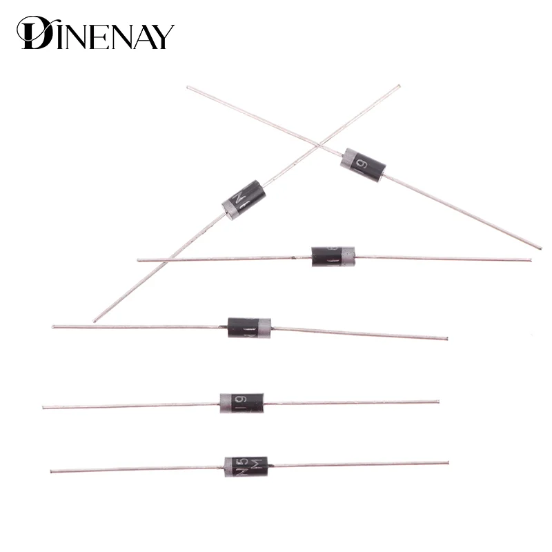 50Pcs Schottky Rectifier Diodes 1N5817 1N5819 Direct Insertion Schottky Diodes DO-41 1A 20V-40V IN5817 IN5819