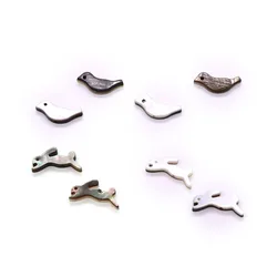 3pcs Exquisite Black Shell Scattered Beads Cute Rabbit Natural Mother of Pearl for DIY Necklaces Pendants Jewelry Accessories