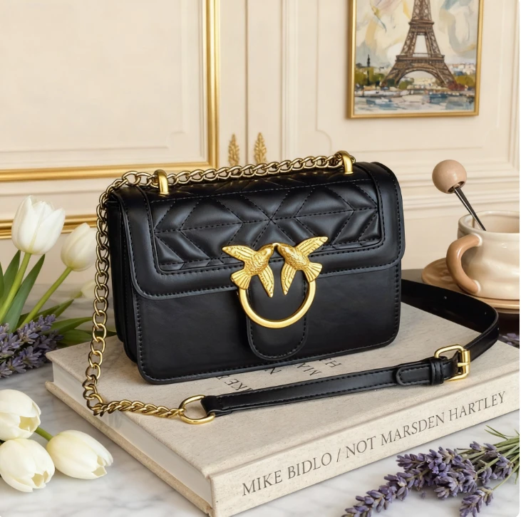 

Paris Designer Luxury Embroidered Women's Bag - Fashion Chain Shoulder Bag Versatile Small Square Messenger Bag of Life and Art