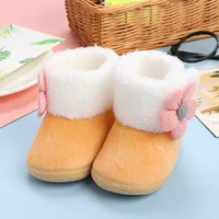 New Fashion Comfortable Shoes Newborn Baby Girls Boys Soft Booties Solid Pompom Snow Boots Infant Toddler Newborn Warming Shoes 2