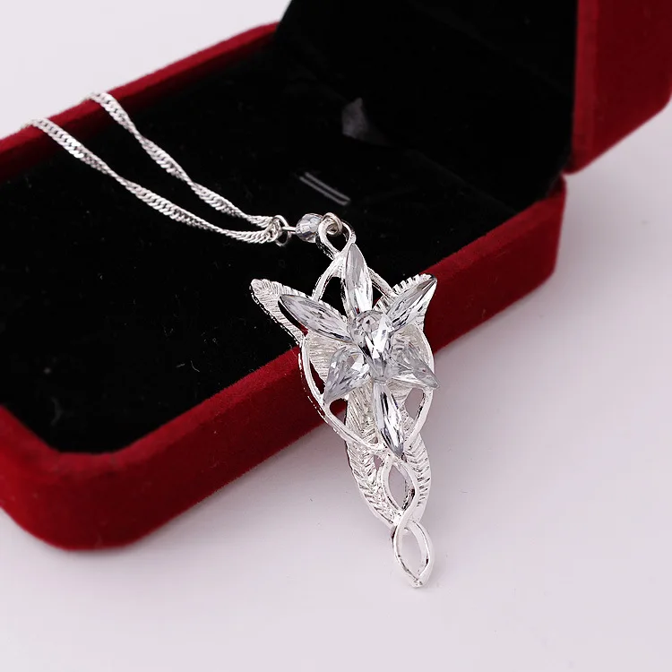 Fashion The Lord Necklace of Arwen Evenstar Pendent Necklace Jewelry Crystal Twilight Star Pendent Torque Gift for Women