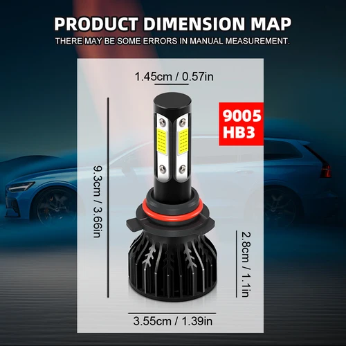 Imagen 2 del producto Para Dodge Durango 2011 2012 2013 cargador 2011-2014 bombillas de faros LED 20000LM 120W luces de cabeza 360 de alta potencia 6000K faros antiniebla