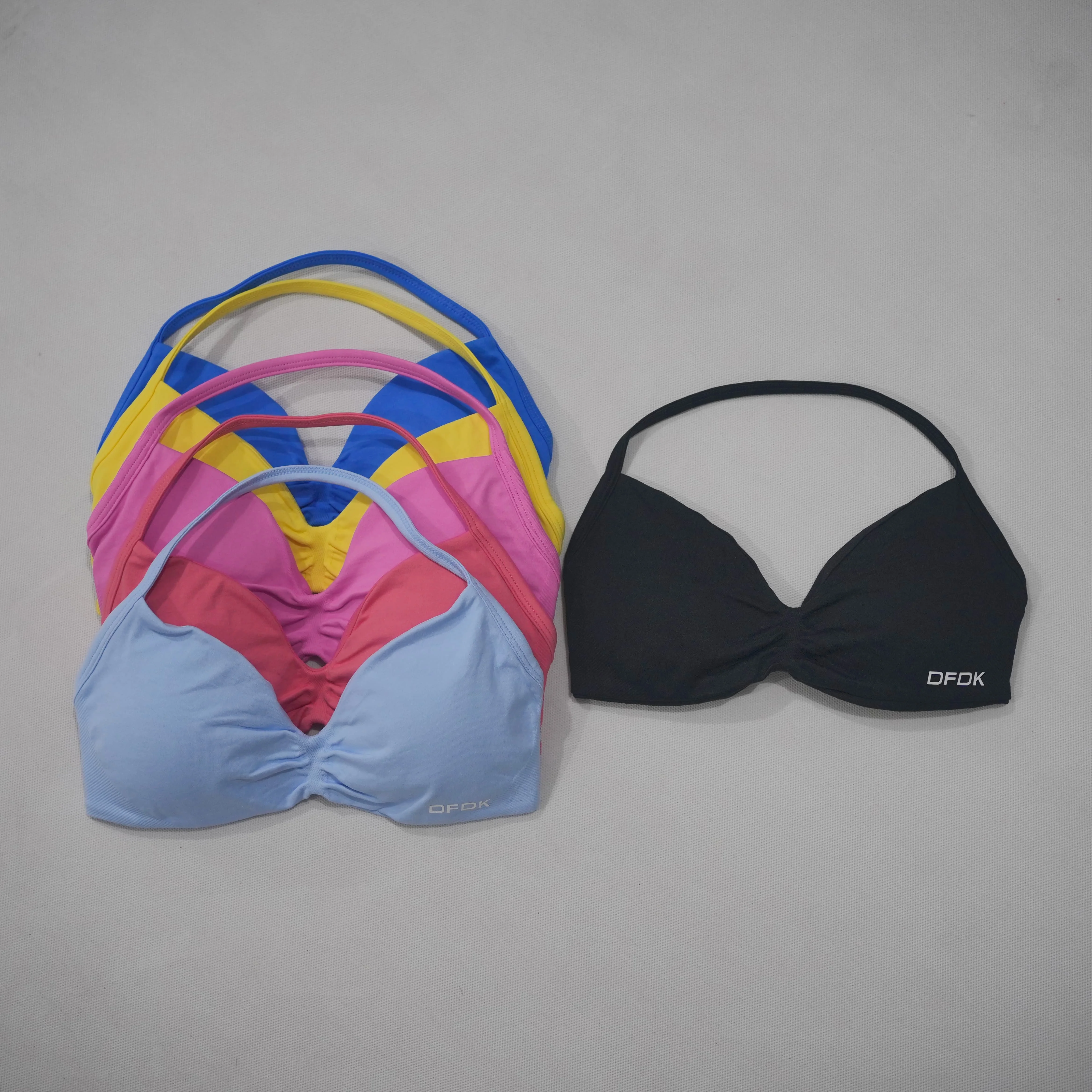 DFDK 2026 New Backless Sports Bra for Women High Support Push Up Elastic Breathable Gym Running Workout Yoga Fitness Active Wear