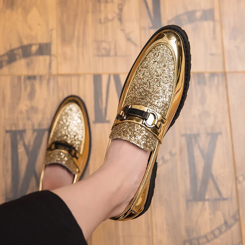 Men leather shoes outdoor Formal Fashion men casual shoes breathable mens dress wedding shoes club party loafers adult Footwear