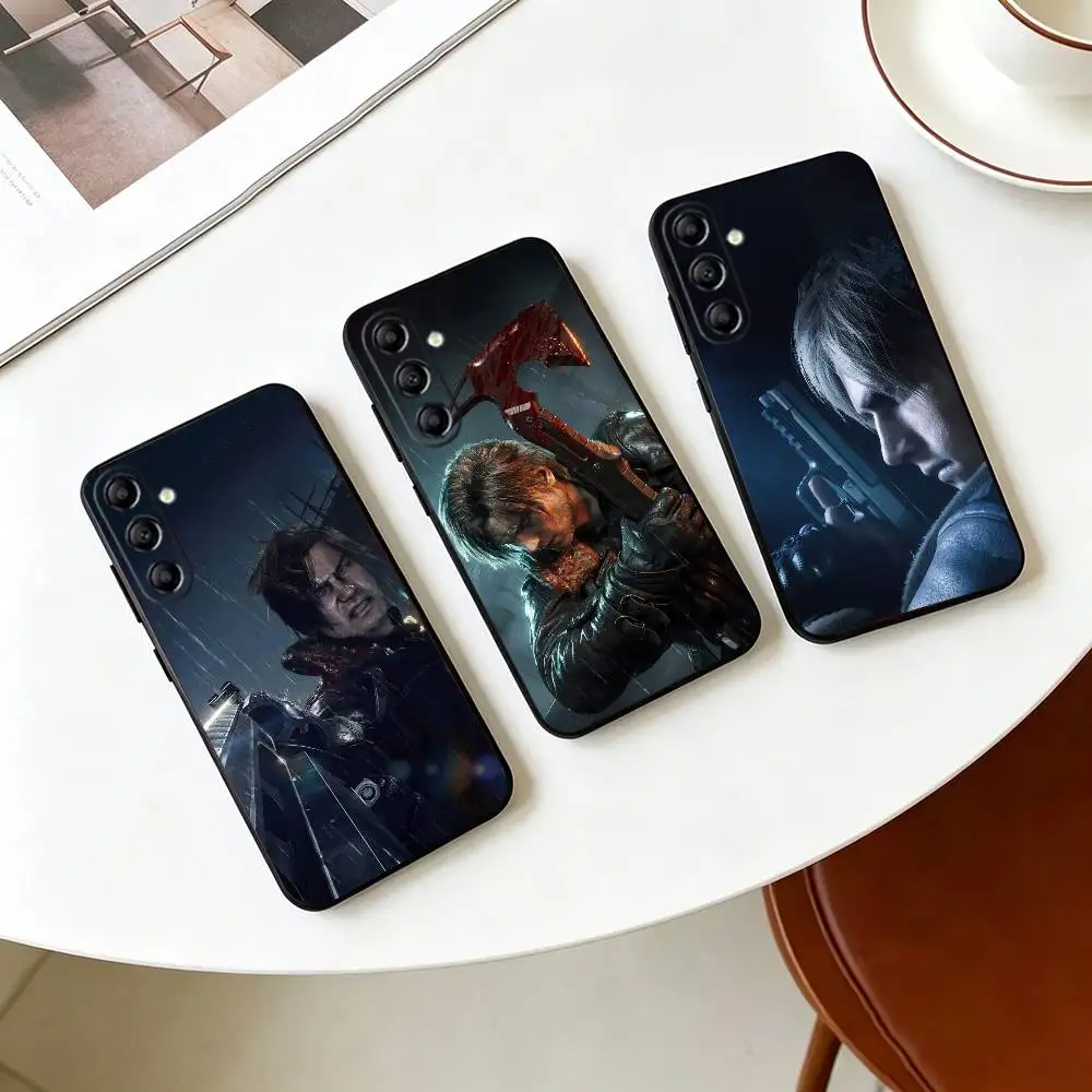 Leon Scott Kennedy Portrait Print  Phone Case For Samsung Galaxy A73,A72,A71,A70,A53,A52,A51,Others Soft Black Cover