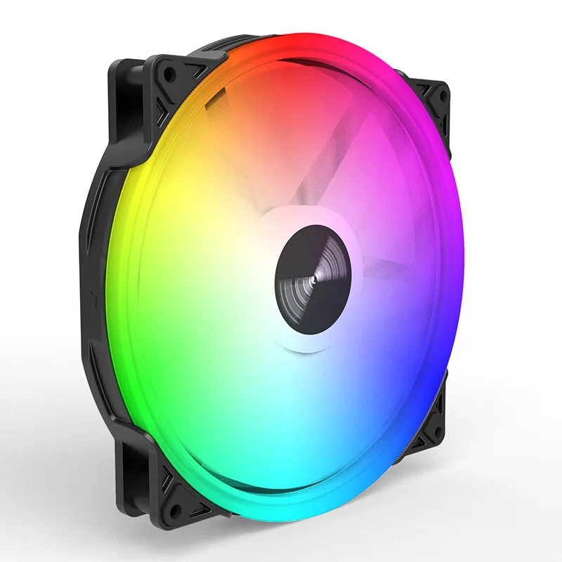

New 20cm chassis fan 5V3pin silent desktop computer argb colorful LED cooling fan