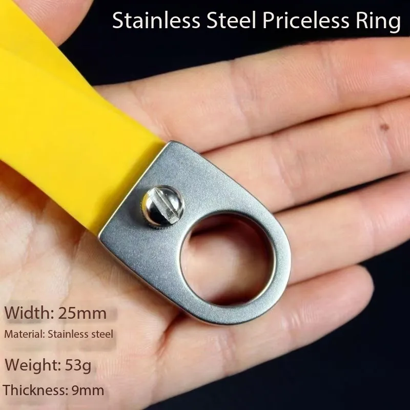 حلقة ضغط القوس السريع في الهواء الطلق، بدون حزام مطاطي، حلقة جلدية مسطحة بدون إطار، زنبرك من سبائك الفولاذ المقاوم للصدأ محمول #4