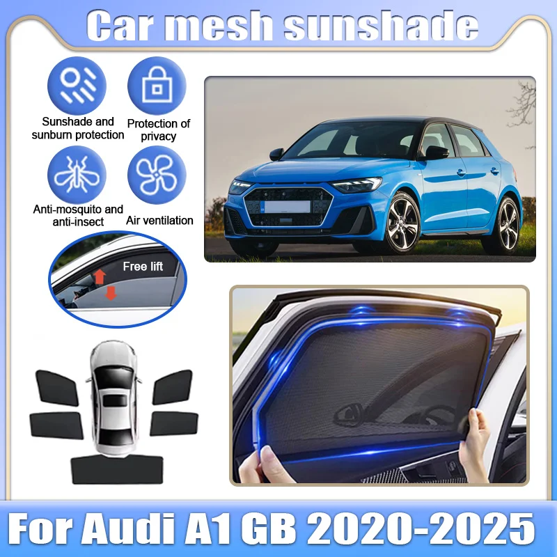 

Солнцезащитные сетки для окон Audi A1 GB 2020-2025: магнитные шторки, защита от солнца и комаров, автоаксессуары