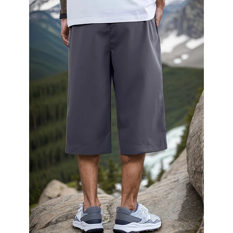 Men's Fashion Fake Two Piece Shorts With Drawstring Casual Pants Summer Daily Wear Party Holiday Beach  Wear