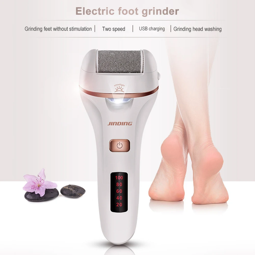 Electric Foot Grinder Electric Foot File Callus Remover Hard Cracked Dead Skin Grinder Rechargeable Pedicure Tools Foot Care