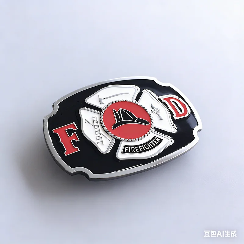 

Vintage Style Enamel Fire Fighter Belt Buckle also Stock in US BK-OC029 Free Shipping