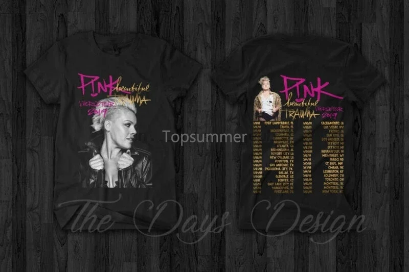 P!Nk Pink Beautiful Trauma World Tour Merch 2019 Concert T Shirt Oscar Winner