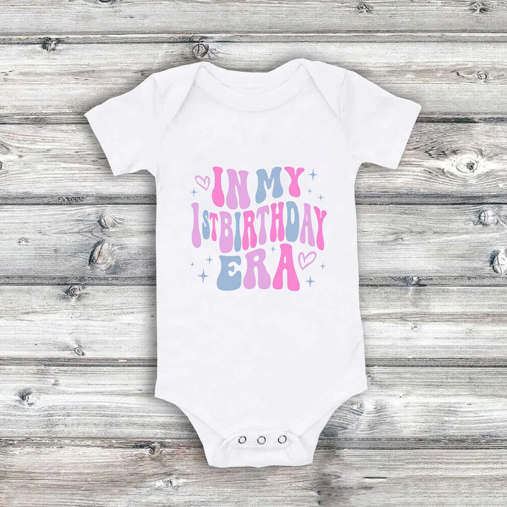 

1st Birthday Printed Baby Romper Infant summer Jumpsuit Newborn bodysuit Best Birthday Gift for Babies