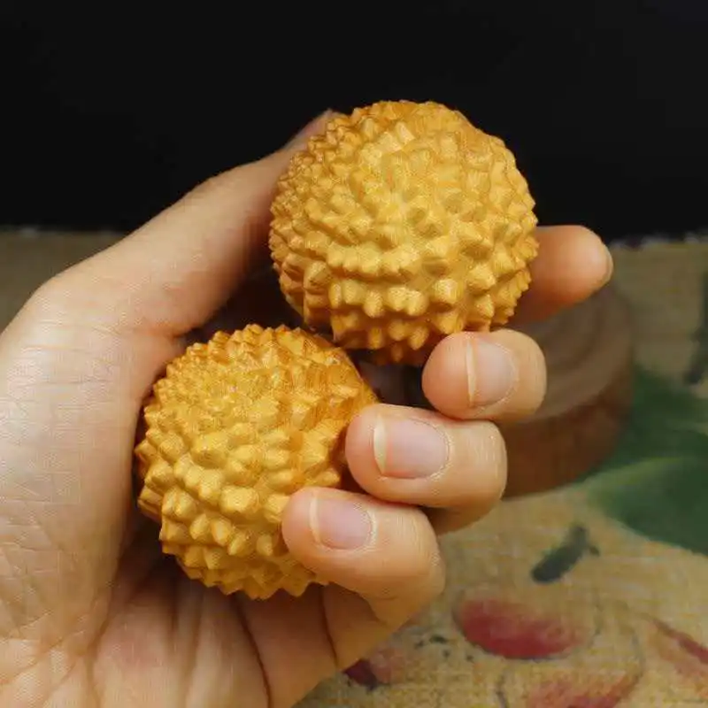 

Антикварный деревянный массажный шарик в форме дуриана, ручной ролик, сенсорные игрушки для аутизма, СДВГ, тревоги, акупрессуры, снятия стресса, подарки для взрослых