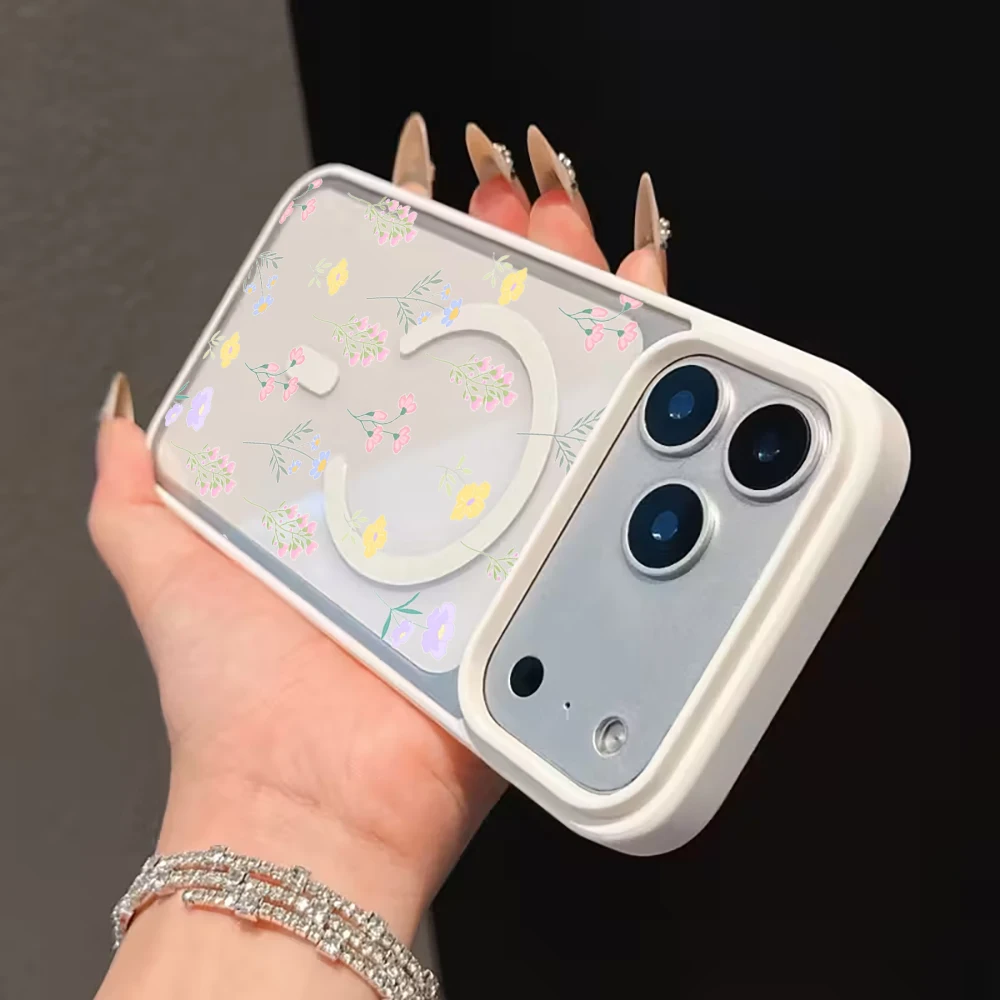 Minimalistische Blumen Transparente Hülle für iPhone 17 14 12 Pro Max 13 16 15 Plus 11 Hüllen für MagSafe Kabelloses Laden Stoßfeste Coque – Detail 11