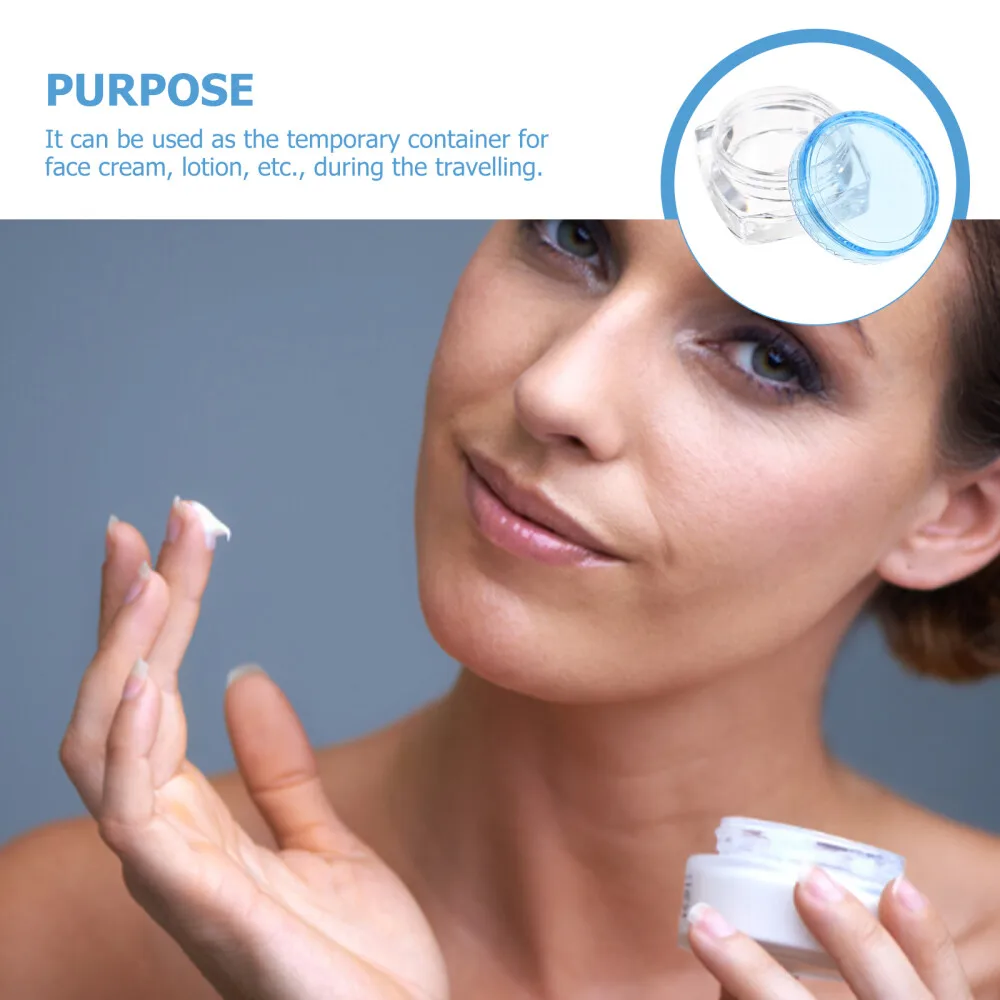 50 Stück 2g 3g Leere Plastik-Make-up-Behälter Leere Quadratische Dosen Auslaufsichere Creme-Kosmetikflaschen Probenbehälter mit Deckeln – Detail 3