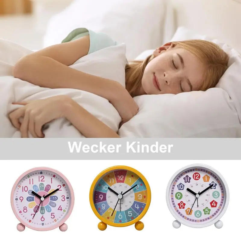 Learning Clock For Kids Analog Alarm Clock For Children Time Learning Room Wall Decor Alarm Clock For Kids Teenagers Boys Girls