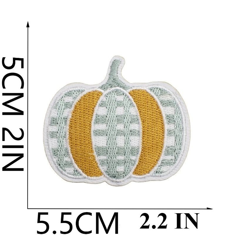 Color Pumpkin Pie Patches Embroidery Cloth Sticker Ironing Leopard Print Art Pumpkin Patch Clothes Dress Up Embroidery Label