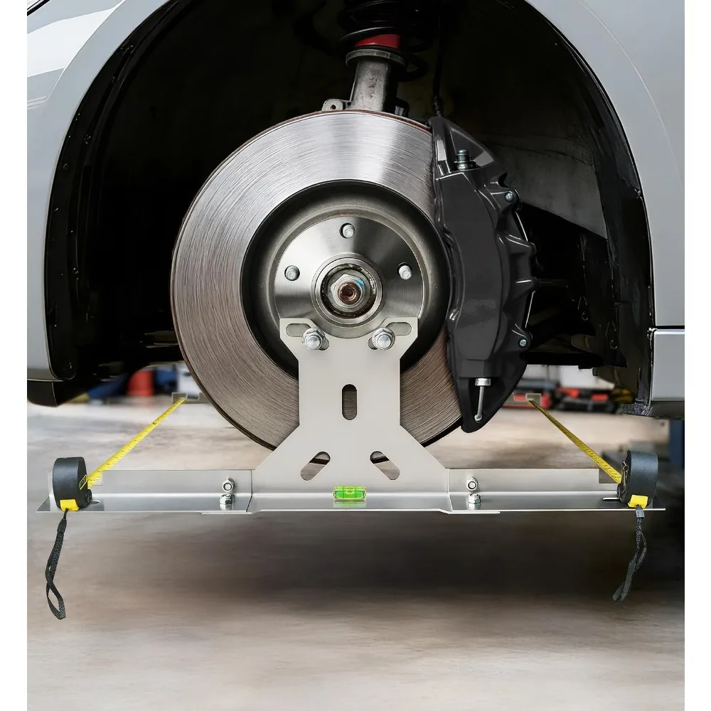 

Набор инструментов для регулировки сход-развала колес для самостоятельного использования в гараже - Нержавеющие стальные пластины для регулировки сход-развала с двойными рулетками для легковых автомобилей, грузовиков и внедорожников