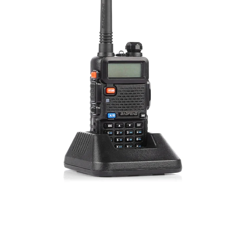 Baofeng-walkie-talkie UV-5R, Radio bidireccional, VHF/UHF, 136-174MHz y 400-520MHz, transceptor portátil FM con auricular