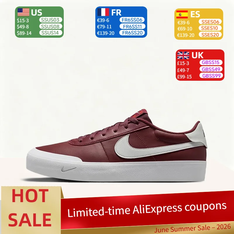 

Nike Court Shot: Soft, Minimalist, Comfortable, Durable, and Non-Slip Low-Top Basketball Sneakers for Men – Red FQ8146-200