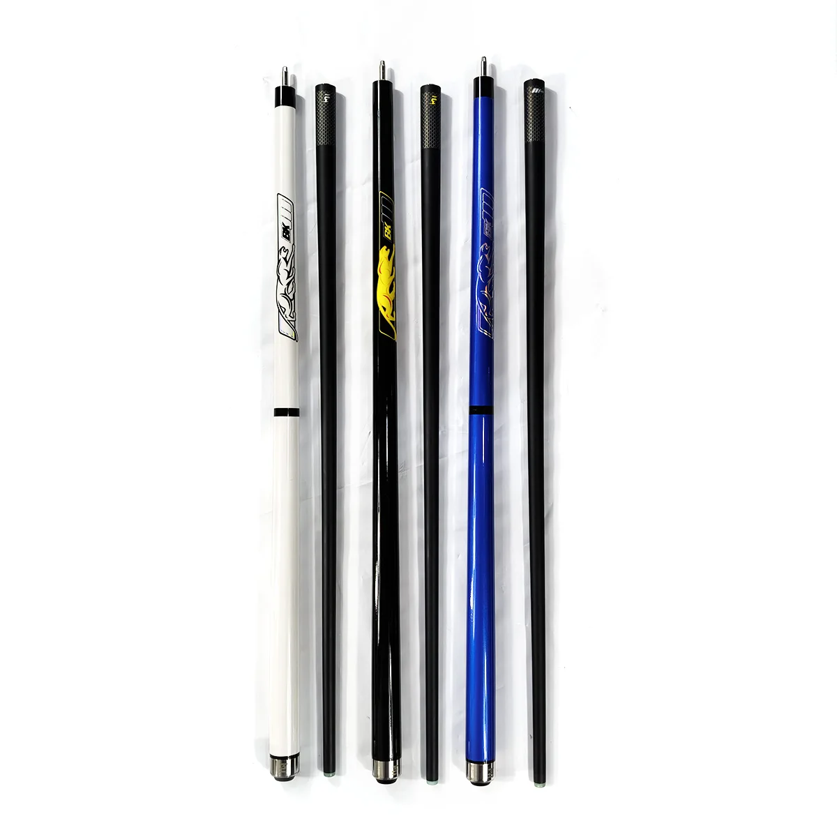 Hot Selling 1/2 Uni-lock Joint Carbon Fiber 3-PC Billiard Pool Game Jump Break Cue Stick for Sale