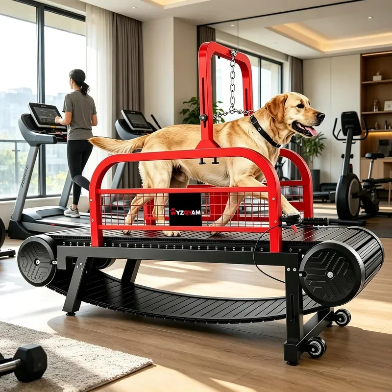 Medium Large Dog Treadmill with Brakes Speedometer Slope Adjustment for High Energy or Overweight Dogs