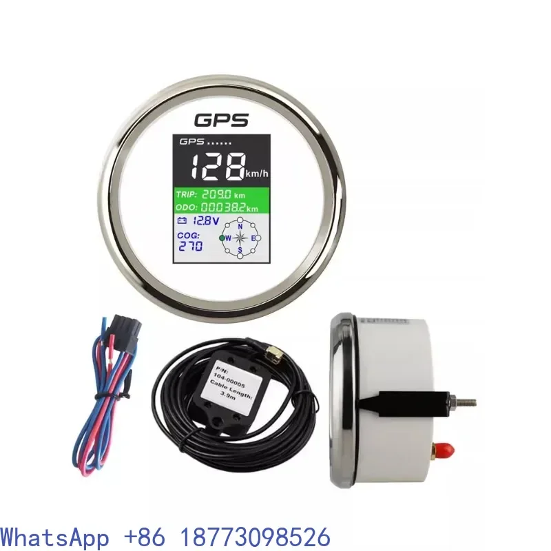 

85 мм корабельный GPS-спидометр, цифровой дисплей, измеритель напряжения, спидометр 24 В, универсальный с подсветкой