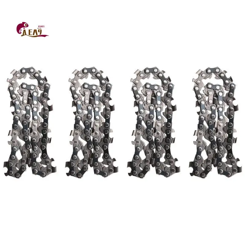 AEA9-4Pcs Mini Chainsaw Chain 4 Inch Guide Saw Chain 1/4 LP Pitch, 28 Sections For Electric Protable Handheld Chain Saw Durable