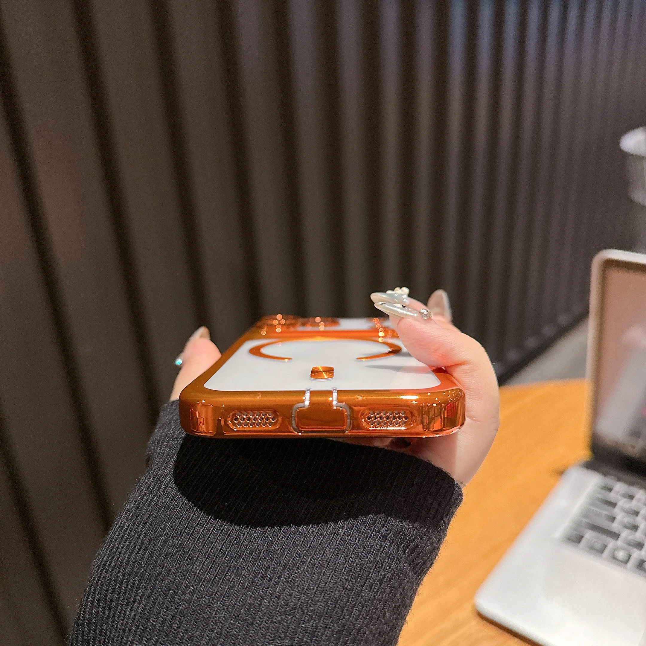 الفاخرة تصفيح واضح ل Magsafe اللاسلكية تهمة جراب هاتف آيفون 17 برو 15 16 17 برو ماكس زائد الوفير للصدمات لينة غطاء