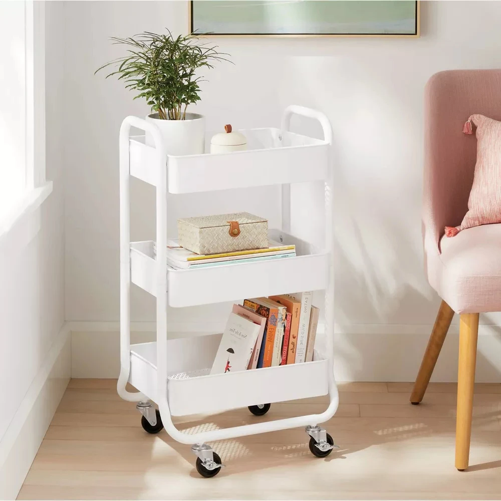 Metal 3 Tier Rolling Cart: The Ultimate Mobile Storage Solution thumbnail