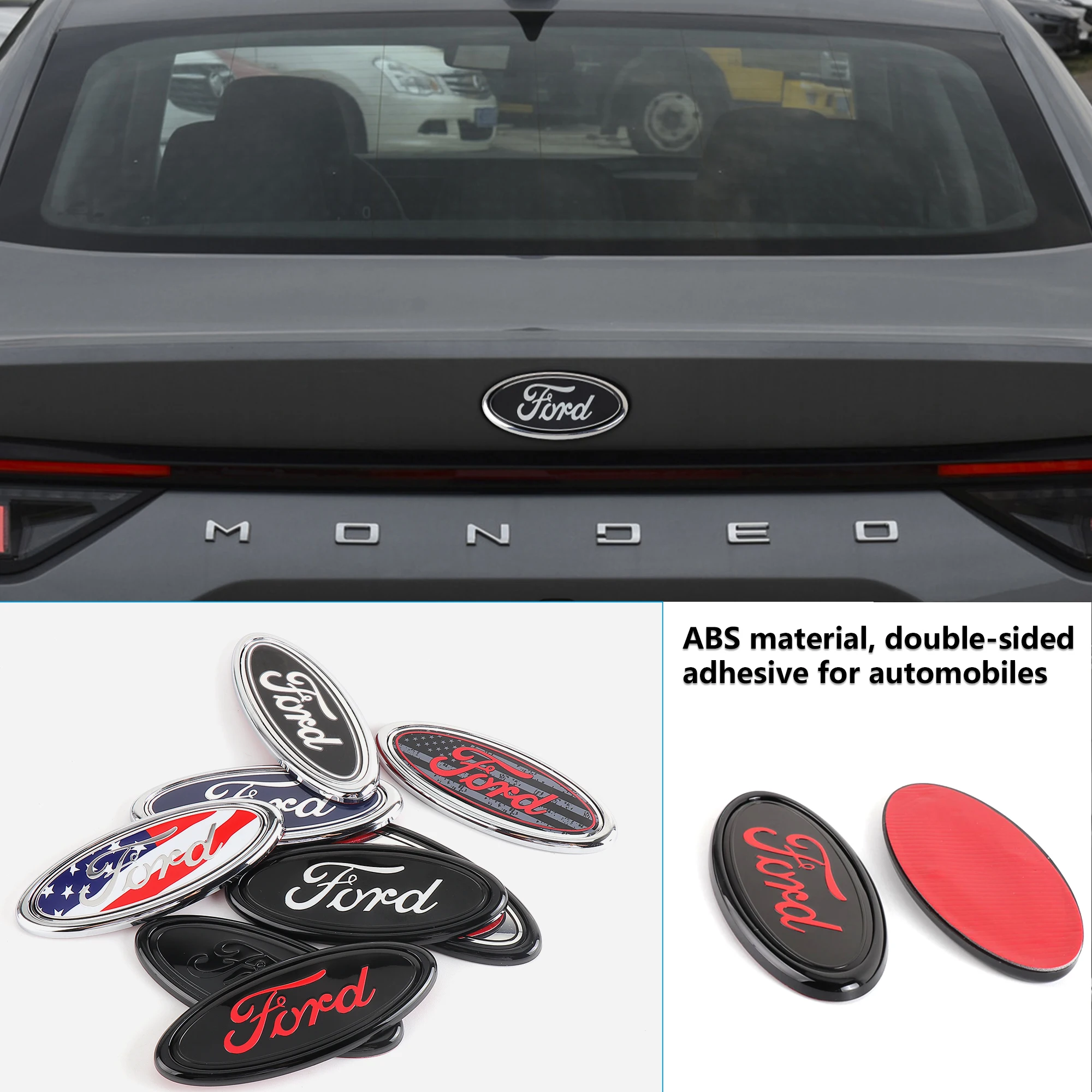 Emblema para el capó delantero del coche, adhesivo para maletero, para Ford mk3 mk7 RS Taurus ST Racing Focus Mustang Fiesta Ranger Explorer Kuga Mondeo