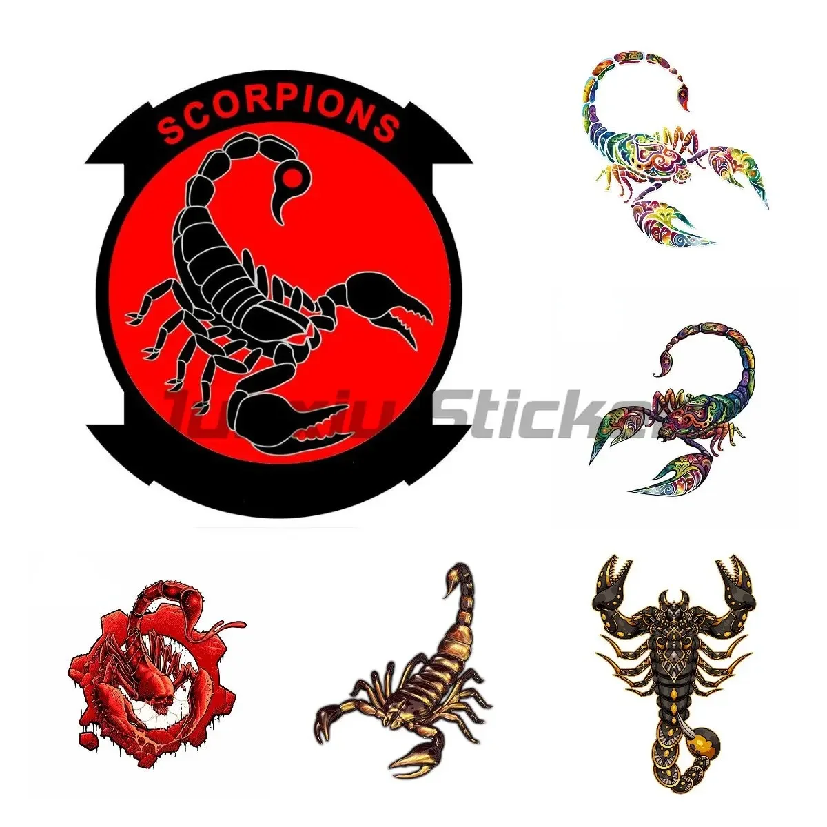 

Наклейки на автомобиль с рисунком скорпиона, виниловые наклейки на бампер JDM, багажник грузовика, графика, водонепроницаемые, аниме, автофургон