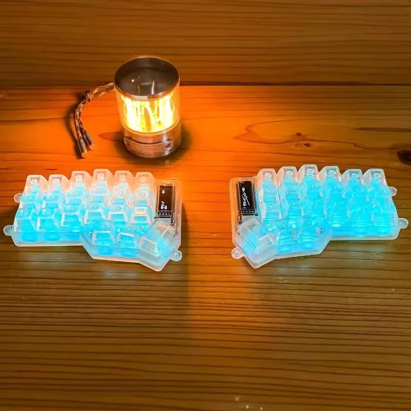 Corne Crkbd Kit custodia per tastiera divisa Piastra inferiore in acrilico personalizzata Custodia per tastiera divisa Corne V3 Cherry Tastiera meccanica clacson