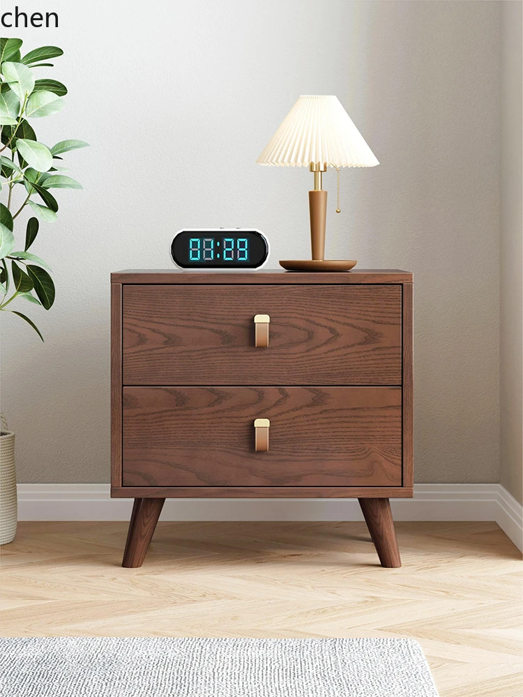 YFY all solid wood bedside table household bedroom bedside shelf ash wood small creative storage cabinet