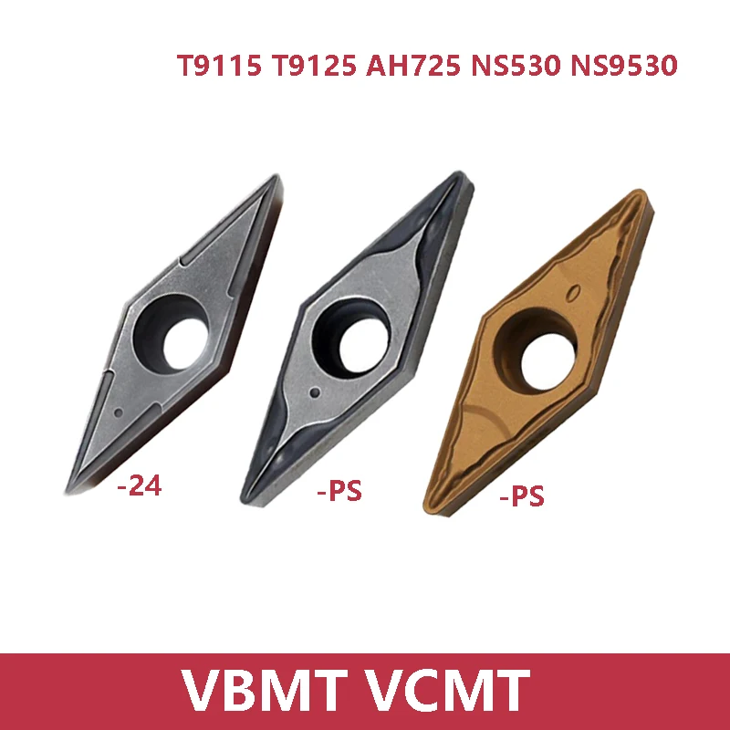 

VBMT110304-PS NS9530 VCMT160404-PS AH725 VCMT160408 VBMT160404-24 NS530 Carbide Inserts Turning Tool CNC VBMT VCMT 110304 160404