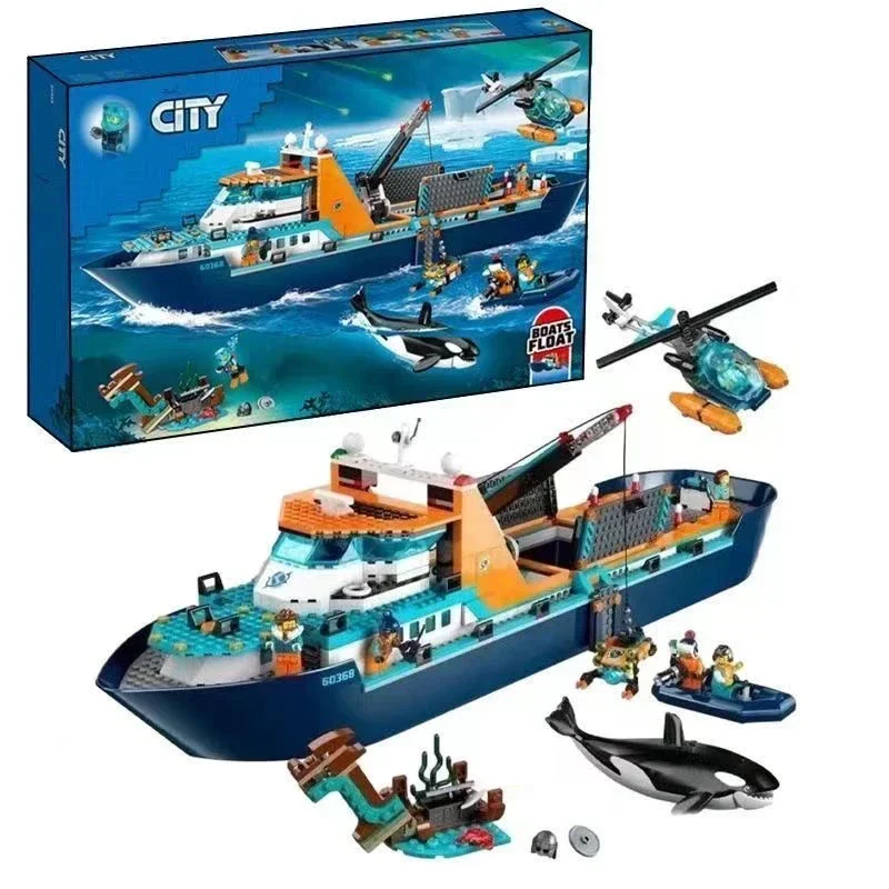 

City Series Arctic Research Ship Compatible with 60368 Building Blocks Bricks Education Toy for Children Birthday Christmas Gift