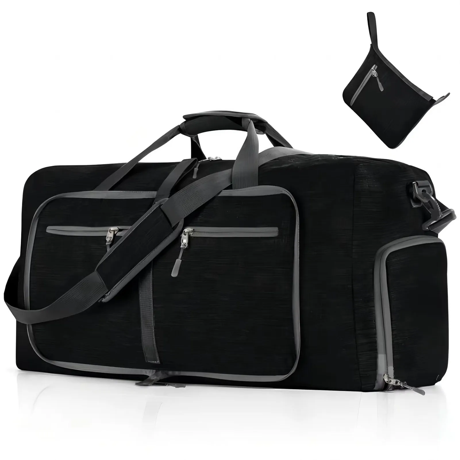 Gym Bag with Shoe Compartment Carry On Luggage Travel Bag Sports Bag Duffle Bag for Men and Women Foldable and Expandable