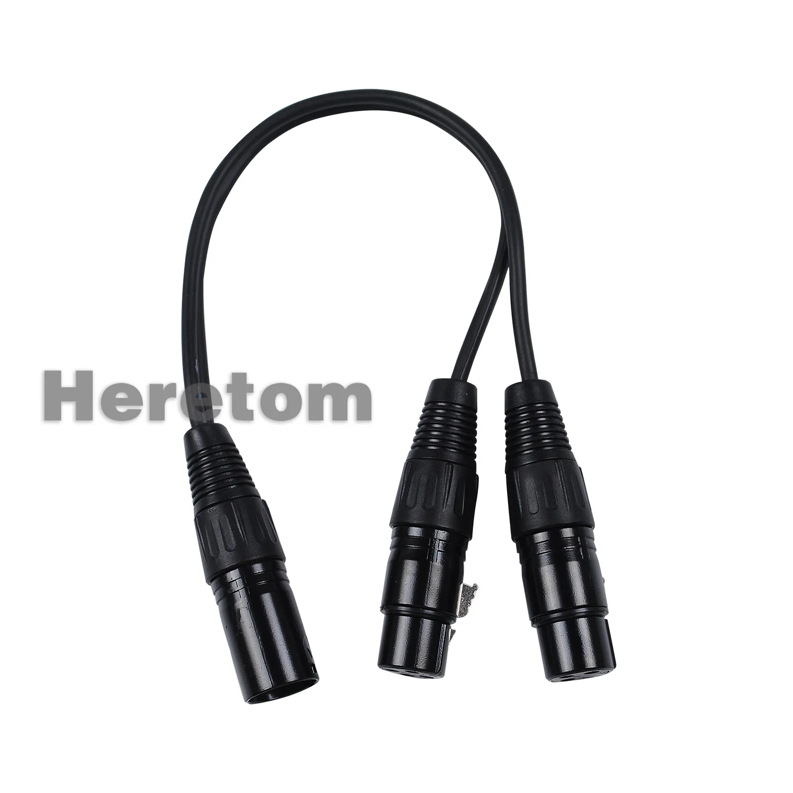 3Pin XLR Male Jack To Dual 2 Female Plug Y Splitter Micro Adapter Cable  For DVD Player Microphone