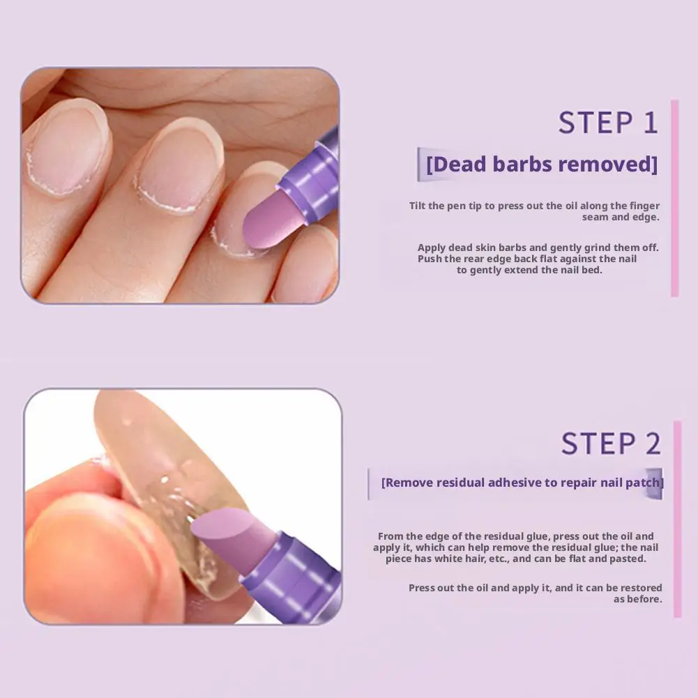 Olejek do skórek w pisaku na zapobieganie odrostom i wzmacnianie paznokci, nawilżająca pielęgnacja paznokci, przenośny pisak do naprawy suchej skórek.